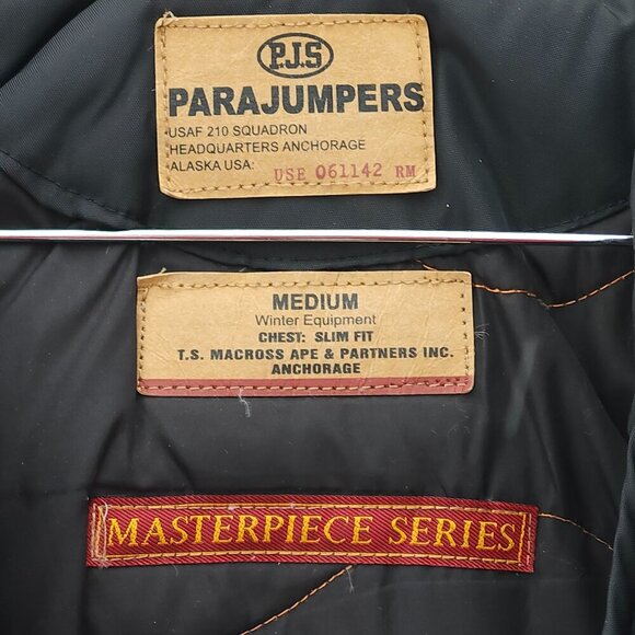 PJs PARAJUMPERS Masterpiece Series men's Medium Coat Chest Slim Fit PARKA - Picture 7 of 12